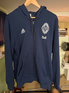 Vancouver Whitecaps FC Navy Adidas Zip Hoodie